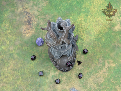 Elven Tree of Life 3D Printed Druid Dice Tower - Mythic Roll by Unchained Games | Elf D20 Dice Roller | Dice Vault - Embracing Nature!