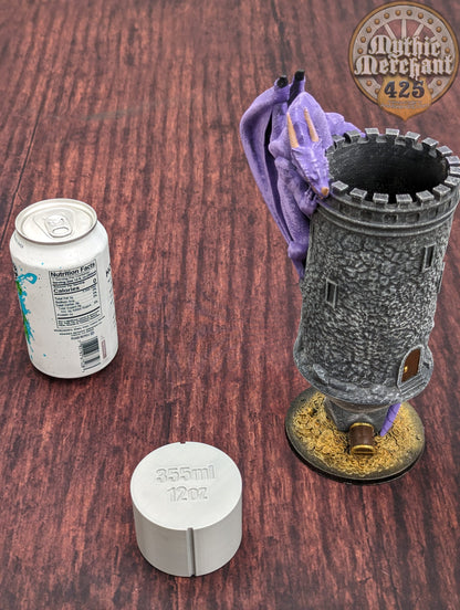 Dungeon Master 3D Printed Koozie- Dragon Can Holder- Mythic Mugs by Ars Moriendi 3D- Unleash Your Inner Game Master!