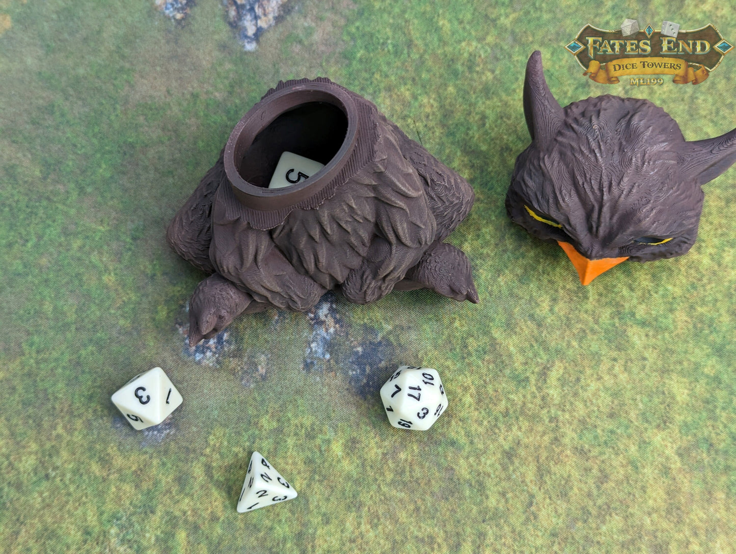 Owlbear Cub 3D Printed Dice Jail | RPG Dice Vault | D20 Storage Box | Wargaming - Player Gift - Nurture Your Dice with the Owlbear Cub!