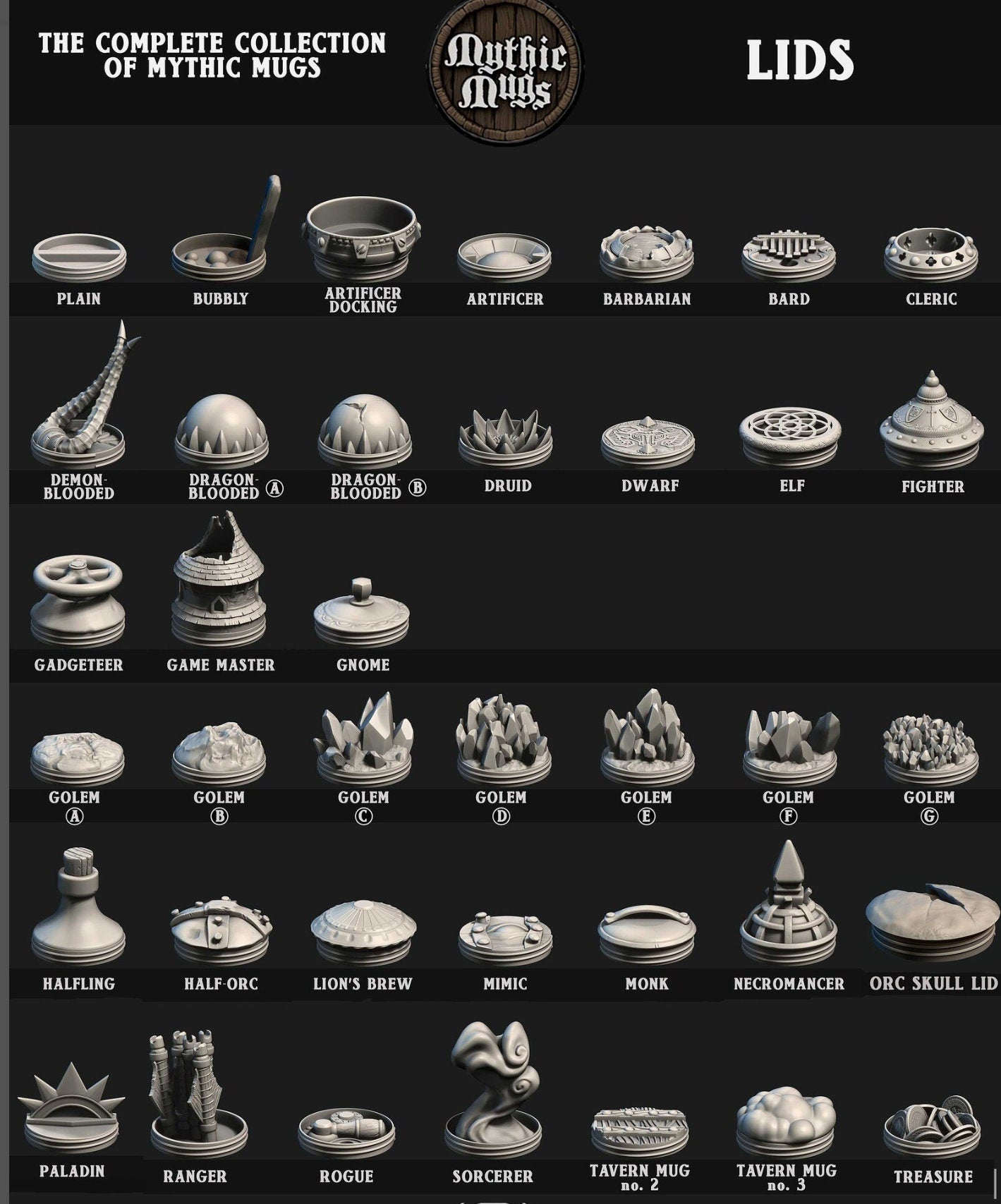 Mimic Mythic Mug Dice Vault & Can Holder- Mythic Mugs- Ars Moriendi 3D