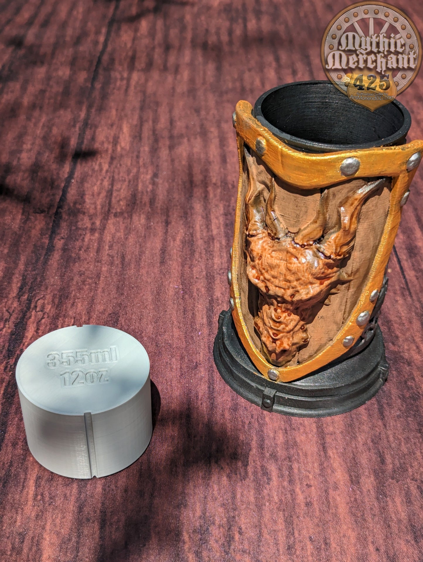 Fighter Class 3D Printed Dice Vault | Drink Koozie | Mug Stein | Tabletop RPG Gaming Fantasy Cosplay - Dungeons and Dragon DnD D&D Wargaming