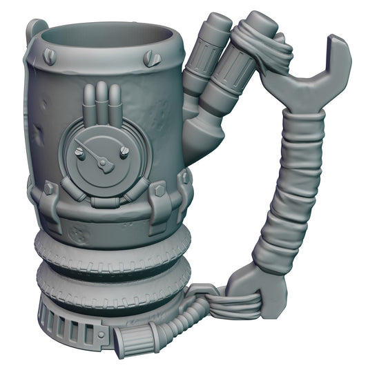 Gadgeteer Steampunk 3D Printed Dice Vault | Drink Koozie | Mug Stein | Tabletop RPG Gaming Cosplay - Dungeons and Dragon DnD D&D Wargaming