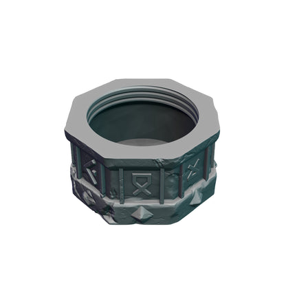 Dwarven 3D Printed Dice Vault | Dice Jail | DnD Can Holder | Table Coaster | Mythic Mugs Collection by Ars Moriendi 3D- Forge Your Destiny!
