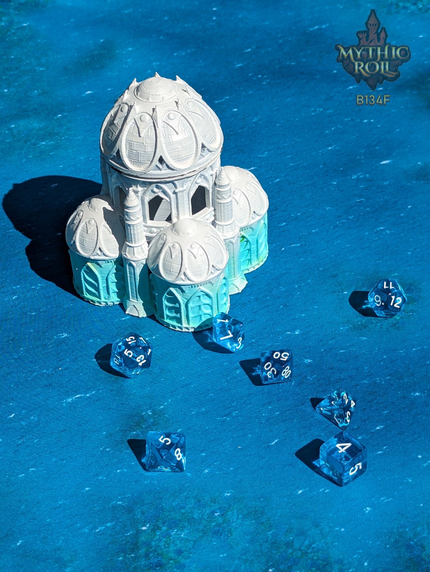 Siren 3D Printed Dice Vault - Mythic Roll Collection by Unchained Games | RPG Dice Jail | D20 Dice Box | - Enchanted Depths of Timeless Seas