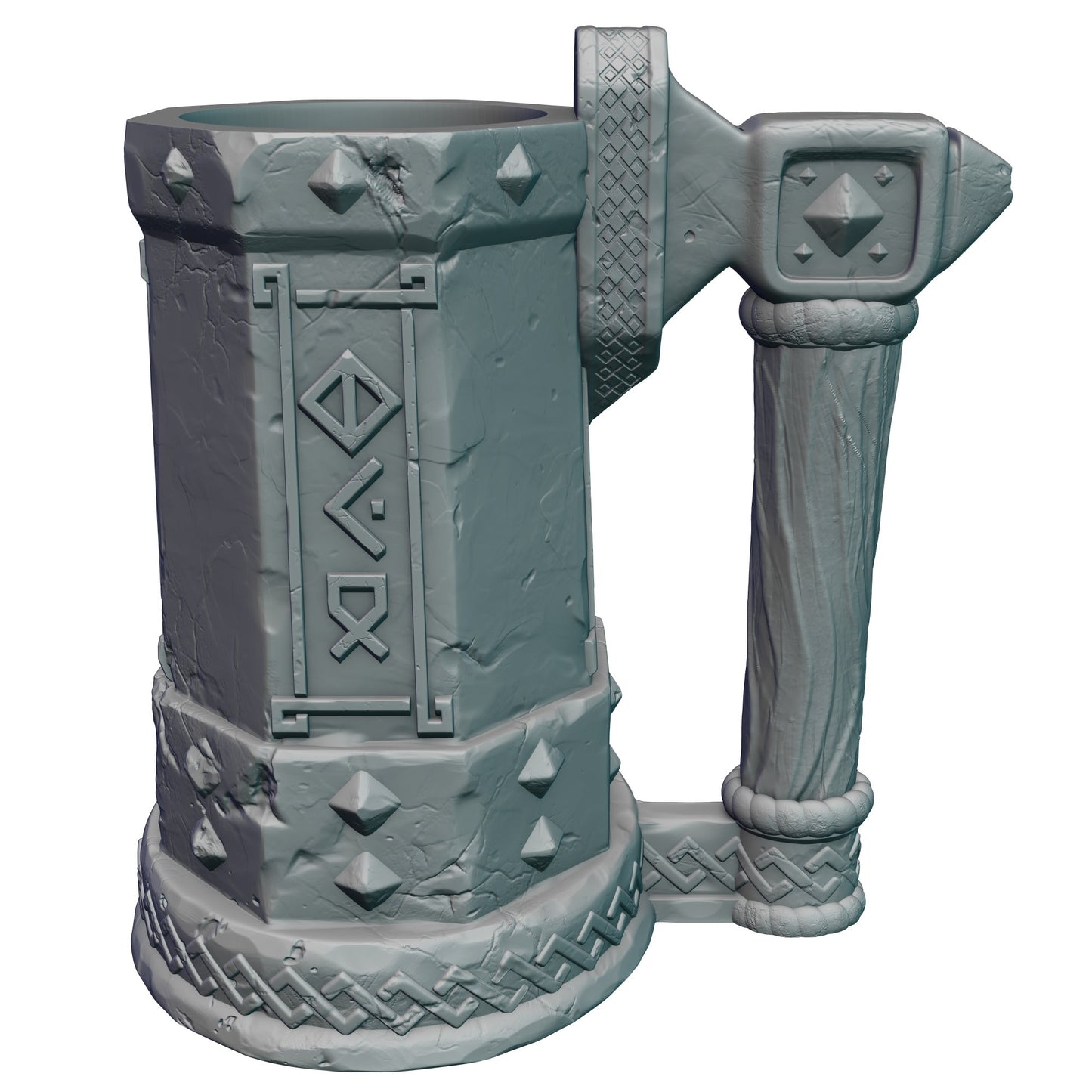 Dwarven 3D Printed Mythic Mug Drink Koozie | Dwarf Dice Vault | Mug Stein | Tabletop RPG Gaming Cosplay - Dungeons and Dragon DnD Wargaming
