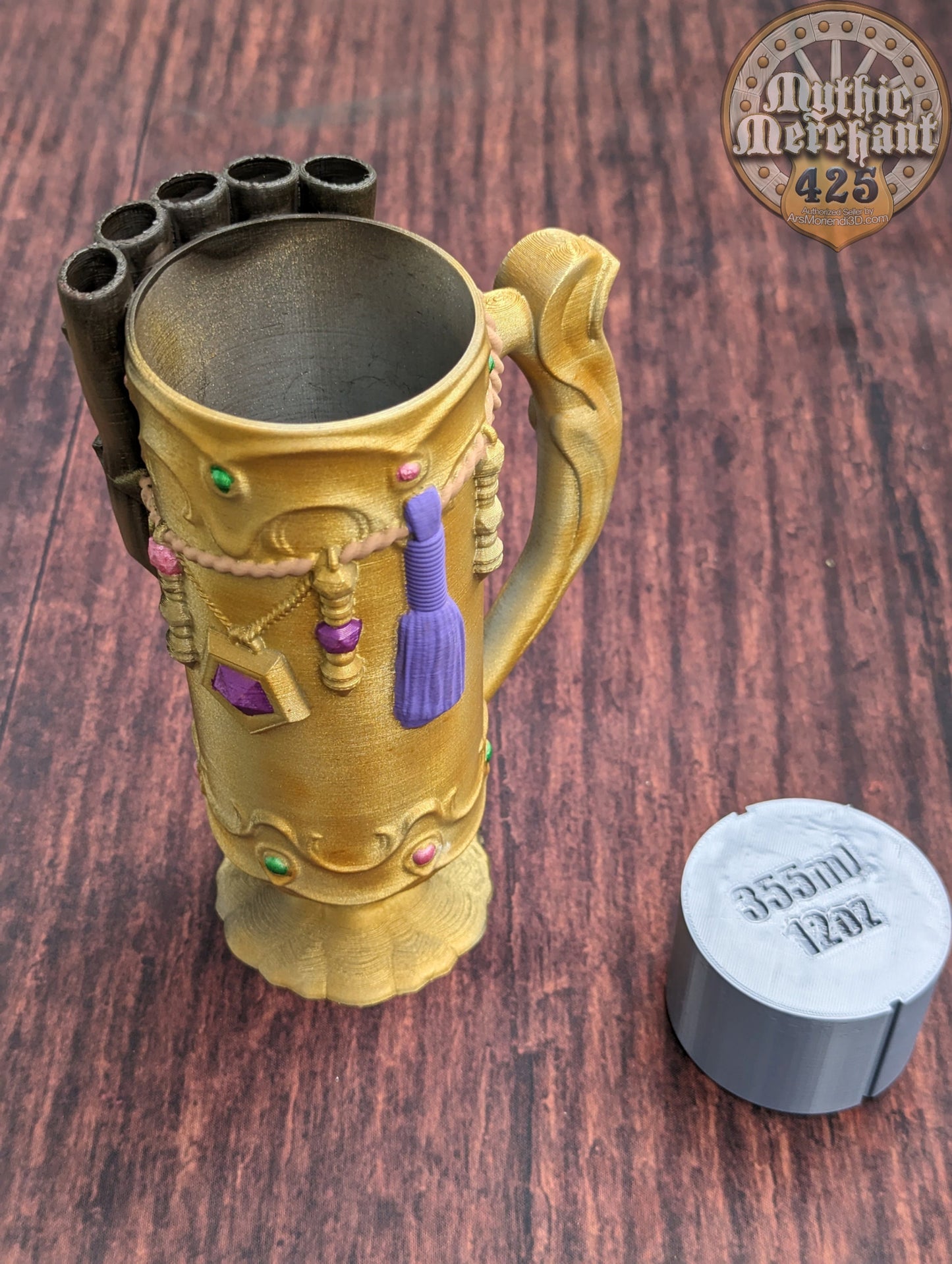 Bard Class 3D Printed Mythic Mug Stein | Tabletop RPG Gaming Cosplay - Dungeons and Dragon DnD D&D Wargaming | Drink Koozie Can Holder.