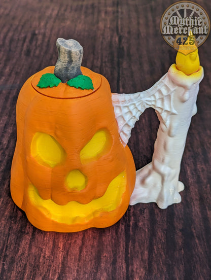 Jack O' Lantern Can Holder- Mythic Mugs Collection by Ars Moriendi 3D- Embrace the Spirit of Halloween!