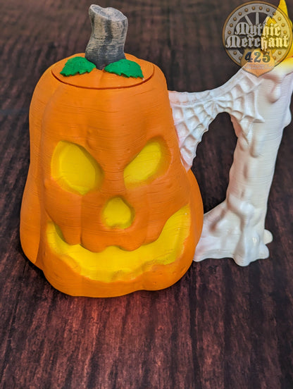 Jack O' Lantern Can Holder- Mythic Mugs Collection by Ars Moriendi 3D- Embrace the Spirit of Halloween!