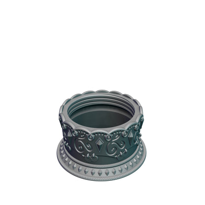 Demon Blooded Tiefling 3D Printed Dice Jail- Mythic Mugs Collection by Ars Moriendi 3D- Unleash Fiendish Elegance!