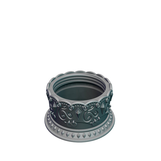 Demon Blooded Tiefling 3D Printed Dice Jail- Mythic Mugs Collection by Ars Moriendi 3D- Unleash Fiendish Elegance!