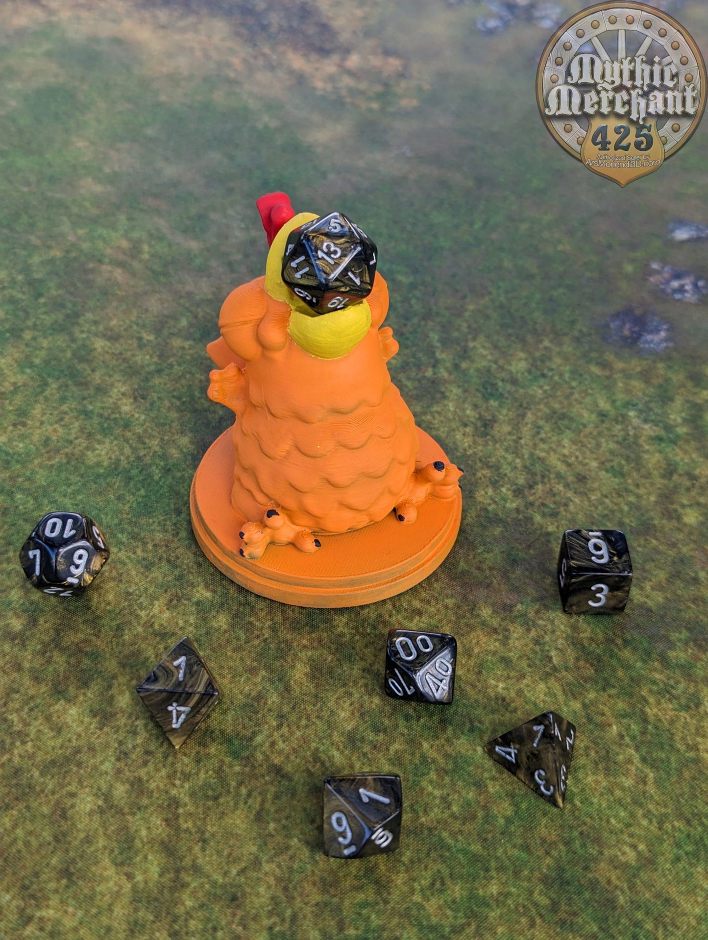 Baby Phoenix Toy 3D Printed Dice Guardian - Dice Jail | RPG Dice Vault | D20 Box | Player Unique Gift - Playful Dice Holder!