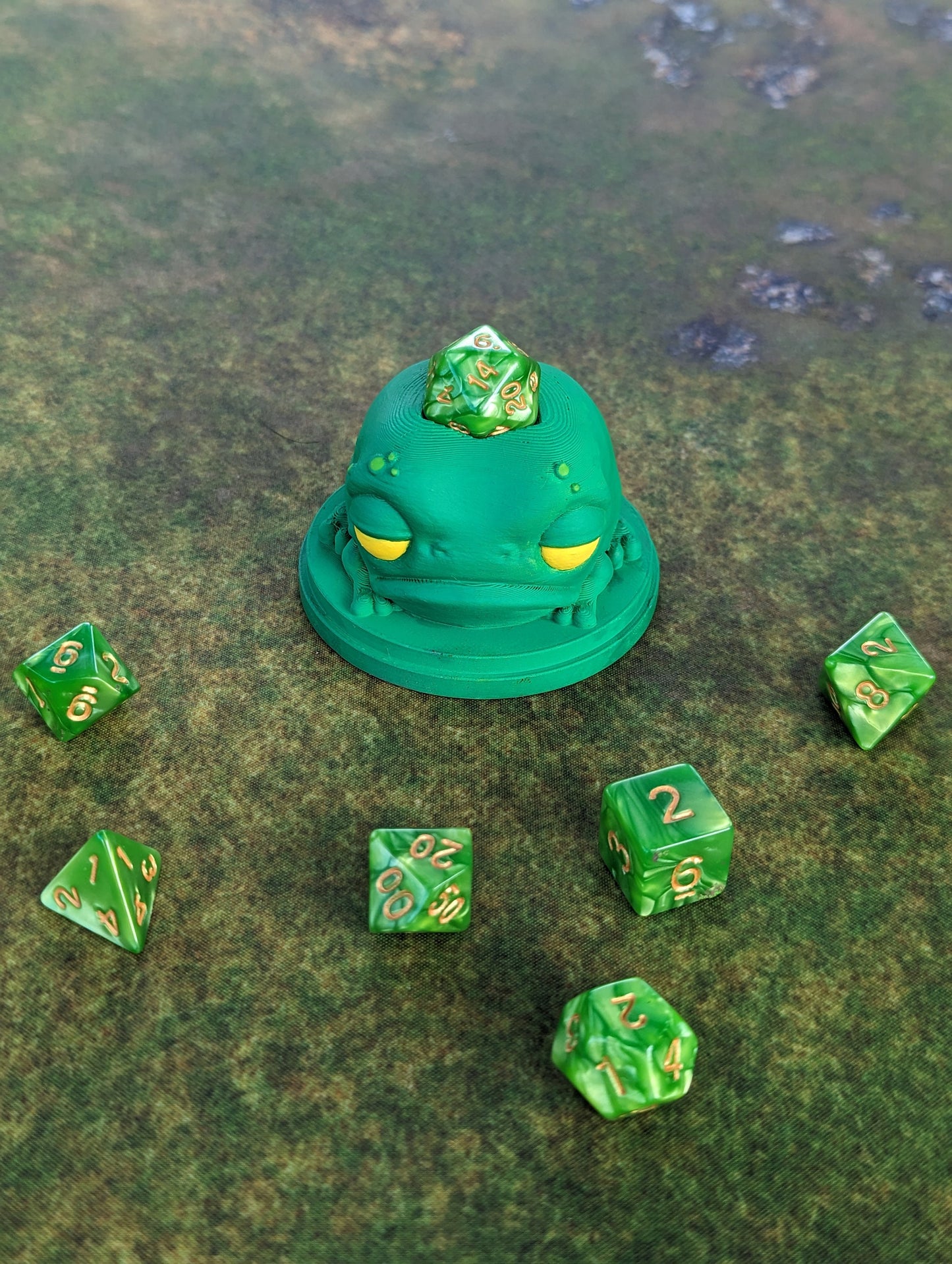 Rustifar Frog Toy 3D Printed Dice Guardian - Dice Jail | RPG Dice Vault | D20 Box | Player Unique Gift - Whimsical Dice Holder!