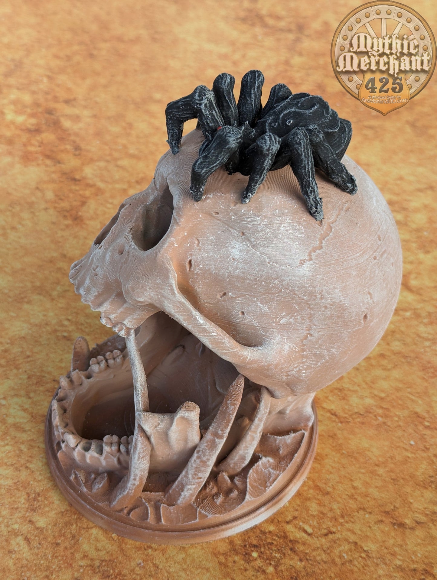 Desert's Kiss Skull 3D Printed Dice Tower - Mythic Mugs by Ars Moriendi 3D | Dice Tray | D20 Dice Vault - Lost to the sands of time.